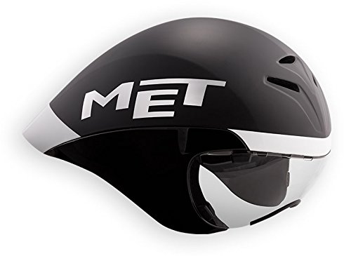 MET Casco Drone mag 59/62cm L Negro/Blan, Unisex Adulto