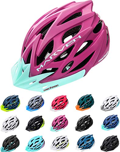 meteor Casco Bicicleta - Helmet Ciclismo para Jóvenes y Adulto Bicicleta Patineta Skate Patines Monopatines - Bici Accesorios - El diseño Ligero - Muchos Patrones - Marven