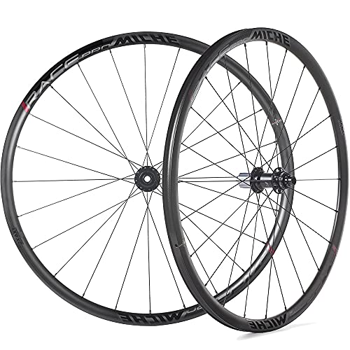 Miche Race DX Wide Profile BT Disc Wheels Juego de Ruedas de Carretera, Unisex, Negro, Campagnolo