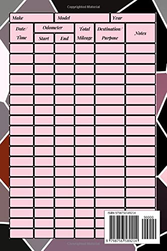 mileage log book: millage log/vehicle tracker/mileage log book for car/mileage log book for taxes/milege log book/car tracker/milage log books/log ... logger for taxes/mileage booklet/6*9 inch