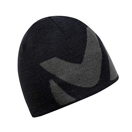 Millet - Logo Beanie - Gorro Unisex de Lana Merina - Senderismo, Trekking, Día a Día - Negro/Gris