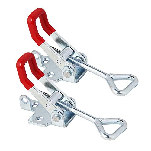 MINGZE 2pcs Abrazadera de palanca Pestillo 4002, Herramienta para trabajo pesado de la mano del lanzamiento rápido del metal Capacidad de retención de cierre de puerta Tipo 400lbs 180kg