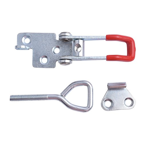 MINGZE 2pcs Abrazadera de palanca Pestillo 4002, Herramienta para trabajo pesado de la mano del lanzamiento rápido del metal Capacidad de retención de cierre de puerta Tipo 400lbs 180kg