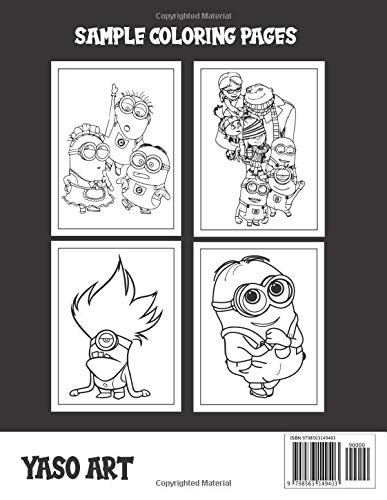 Minions Coloring Book: 30+ GIANT Fun Pages with Premium outline images with easy-to-color, clear shapes, printed on a high-quality paper that can ... pencils, pens, crayons, markers or paints.