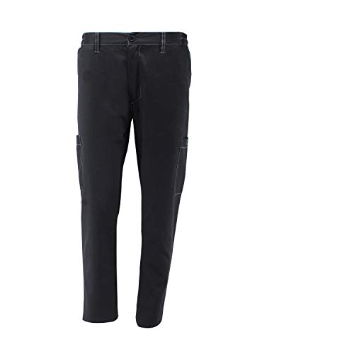 MISEMIYA - PANTALÓN DE Trabajo MULTIBOLSILLO Uniforme Laboral Industrial Taller MECÁNICO TÉCNICO Fontanero ALBAÑIL Ref.8871 - M, Negro