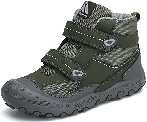 Mishansha Zapatillas Trekking para Niño Calzado Escalada y Transpirables Outdoor Antideslizante Zapatos Verde Gr.36