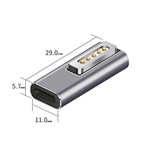 Misis Adaptador magnético USB C, conversión de Carga Tipo C a Magsafe2 Adaptador USB Tipo C Interfaz Hembra a Adaptador magnético Compatible con PD de Carga rápida Steadfast