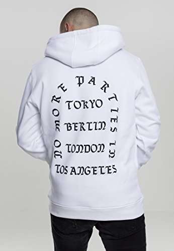 Mister Tee LA Hoody Sudadera con Capucha, Blanco, Medium para Hombre