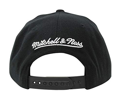 Mitchell & Ness Brooklyn Nets Snapback - Gorra de baloncesto para hombre, color negro/blanco/gris