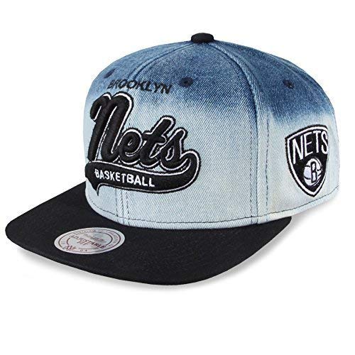 Mitchell & Ness - Gorra con diseño de Chicago Bulls, los Angeles Kings, Brookln Nets Heat Sharks UVM A9# Brooklyn Nets Talla única