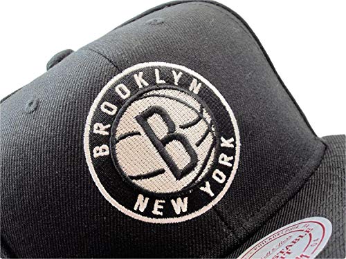 Mitchell & Ness - Gorra, diseño de los Brooklyn Nets de la NBA, color blanco y negro