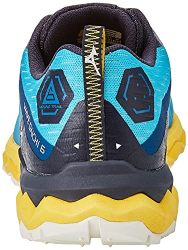 Mizuno Wave Daichi 6, Zapatillas para Carreras de montaa Hombre, Scubab Azufre Blanco de Nieve, 43 EU