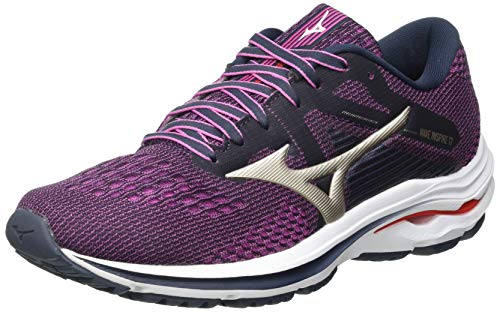 Mizuno Wave Inspire 17, Zapatillas para Correr Mujer, Indiai Pgold Ignitionred, 37 EU