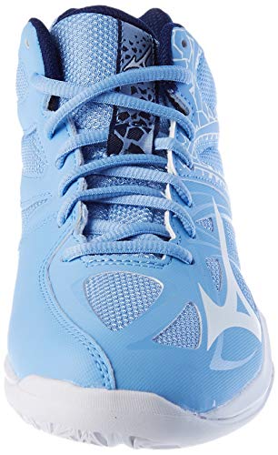 Mizuno Wave Rider 24 Jr, Volleyball Shoe Mujer, Dellarblue/Snowwht/2768c, 38.5 EU