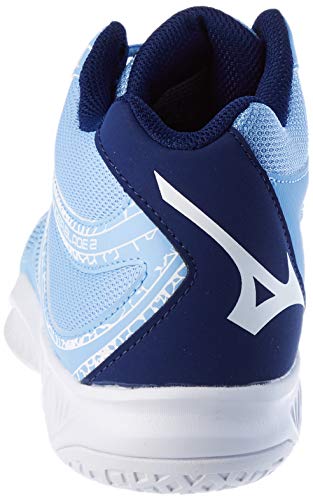 Mizuno Wave Rider 24 Jr, Volleyball Shoe Mujer, Dellarblue/Snowwht/2768c, 38.5 EU