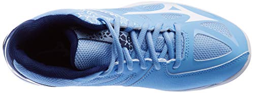 Mizuno Wave Rider 24 Jr, Volleyball Shoe Mujer, Dellarblue/Snowwht/2768c, 38.5 EU