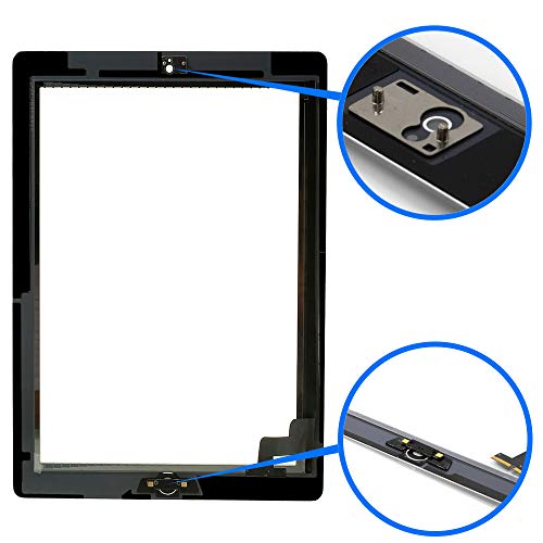 MMOBIEL Digitalizador compatible con iPad 2 (Negro) Ensamble Pantalla táctil frontal 9.7 pulg. 2011 incl. Kit de htas.