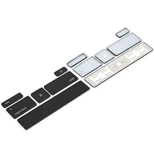 MMOBIEL Repuesto Set Completo Teclas de Teclado US Compatible con MacBook Pro Retina 13" 15" A1989 A1990 A1932 (Negro)