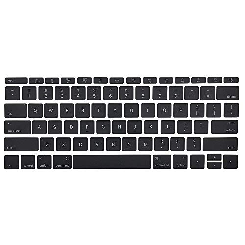 MMOBIEL Repuesto Set Completo Teclas de Teclado US Compatible con MacBook Pro Retina 13" 15" A1989 A1990 A1932 (Negro)