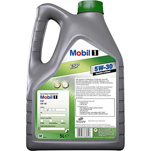 Mobil 1 151060 ESP Formula 5W-30 Aceites de Motor para Coches, Gris, 5 litros