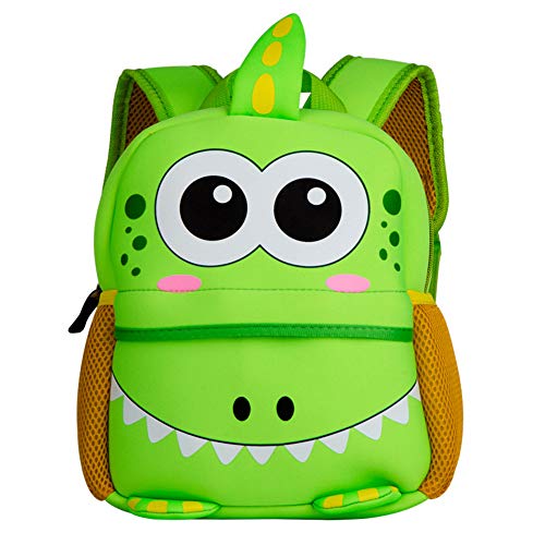 Mochila Infantil para Niños Primaria Pequeña Guardería Mochila Preescolar para Niños de 2-5 Años Dibujo de Animal Lindo (Dinosaurio, 21 * 8 * 26CM)