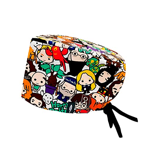 Modelo: ALOHOMORA CON SISTEMA CLICK - Pelo Largo -Gorro de Quirófano ROBIN HAT con sistema de sujeción con click - Ajustable - 100% algodón (Autoclave)