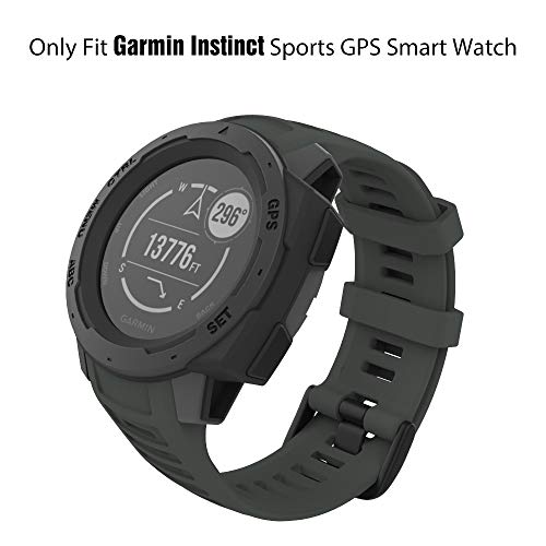 MoKo Correa Compatible con Garmin Instinct/Instinct Esports/Instinct Tactical/Instinct Solar/Camo/Surf/Tide Reloj con GPS, 22mm Pulsera Deportivo de Repuesto de Silicona Suave, Gris Grafito