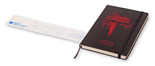 Moleskine Star Wars Edición Limitada, Cuaderno de Rayas con Gráficos y Detalles Temáticos de Kylo Ren, Tapa Dura, Tamaño Grande 13 x 21 cm, Negro, 240 Páginas