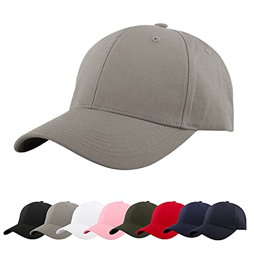 Momoshe para Hombres y Mujeres, Gorra Ajustable de algodón para Correr al Aire Libre Gorra de béisbol Gris