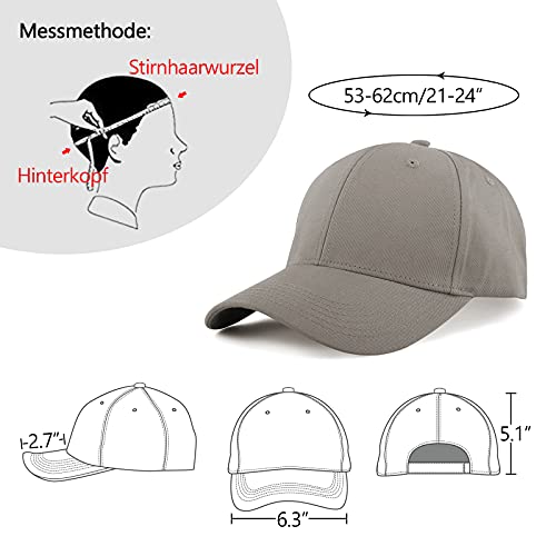 Momoshe para Hombres y Mujeres, Gorra Ajustable de algodón para Correr al Aire Libre Gorra de béisbol Gris