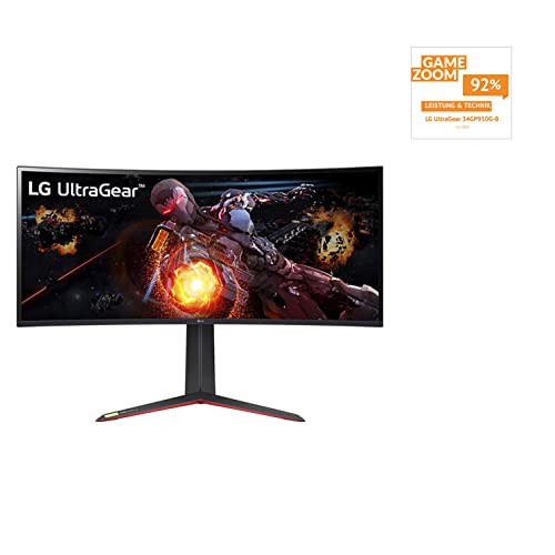 Monitor Gaming Curvo LG 34GP950G-B Ultragear (Panel Nano IPS: 3440x1440p, 21:9, 250 CD/m2, 1000:1, 144Hz, 1ms), 34", entradas: DP x1, HDMI x1, USB-A x3, G-SyncUltimate