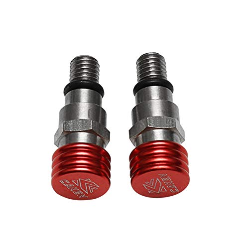 Monllack Purgador de Aire de Horquilla, válvula de Purga de Aire de Motocross Utilizada en Horquillas invertidas Kayaba y Showa con Tornillos de Purga de Aire M5X0.8 en la Tapa de la Horquilla (Rojo)
