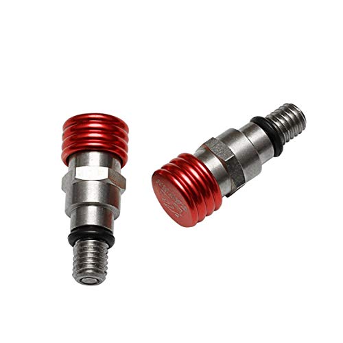 Monllack Purgador de Aire de Horquilla, válvula de Purga de Aire de Motocross Utilizada en Horquillas invertidas Kayaba y Showa con Tornillos de Purga de Aire M5X0.8 en la Tapa de la Horquilla (Rojo)