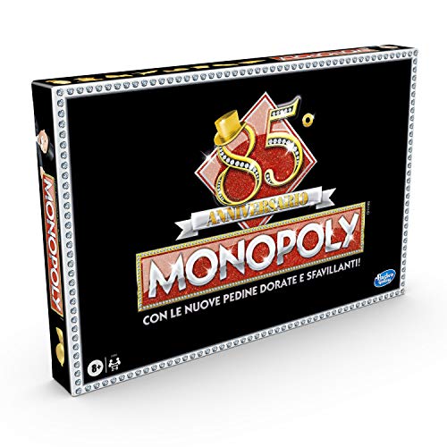 Monopoly – 85° Aniversario (Juego en Caja Hasbro Gaming, versión en Italiano).