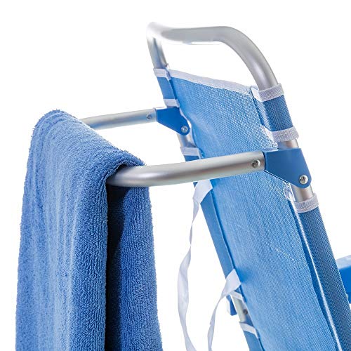 Monty LOLAhome Silla con Brazos para Playa Pop de Aluminio Azul Garden, 80 x 61 x 47 cm