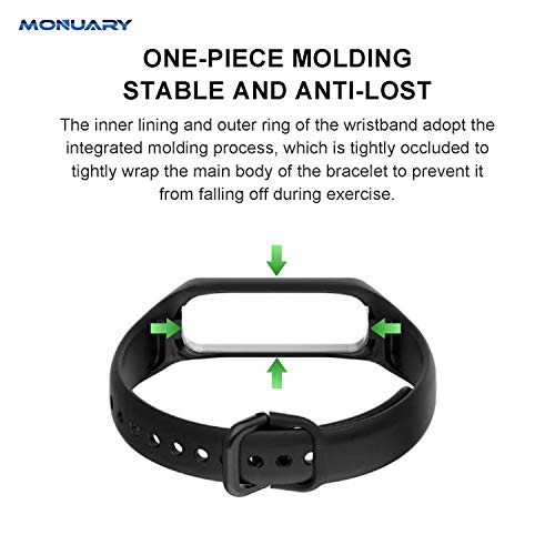 MONUARY 5 Piezas Correas Compatible con Samsung Galaxy Fit2 Pulsera, Silicona Reloj de Recambio Brazalete Coloridos Correa para Galaxy Fit 2