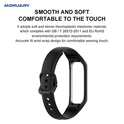 MONUARY 5 Piezas Correas Compatible con Samsung Galaxy Fit2 Pulsera, Silicona Reloj de Recambio Brazalete Coloridos Correa para Galaxy Fit 2