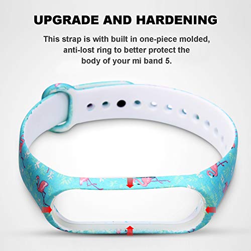 MONUARY 8 Piezas Correas Compatible con Xiaomi Mi Band 6 / Xiaomi Mi Band 5 / Amazfit Band 5, Silicona Reloj de Recambio Coloridos Correa para Xiaomi Mi Band 6 / Xiaomi Mi Band 5 / Amazfit Band 5