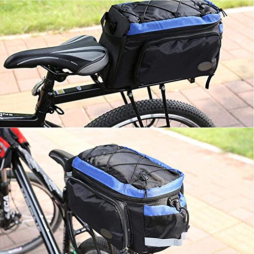 MOOUK Bicicleta Trasero Estante Maletero Bolso, Ligero Bolsa de Transporte Impermeable Equipaje Miriñaque Ciclismo Bici Sillín Asiento - Azul