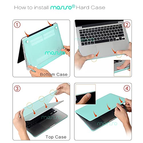 MOSISO Funda Dura Compatible con MacBook Pro 15 Retina A1398 (Versión 2015/2014/2013/fin 2012), Ultra Delgado Carcasa Rígida Protector de Plástico Cubierta, Cristal