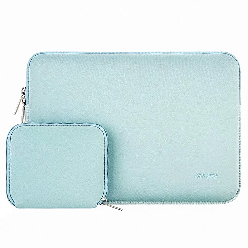 MOSISO Funda Protectora Compatible con MacBook Pro 15 Touch Bar A1990 A1707,15 Surface Laptop 4/3, DELL XPS 15, HP Stream 14, Acer Swift 3 14,Bolsa Blanda de Neopreno con Pequeño Caso,Verde