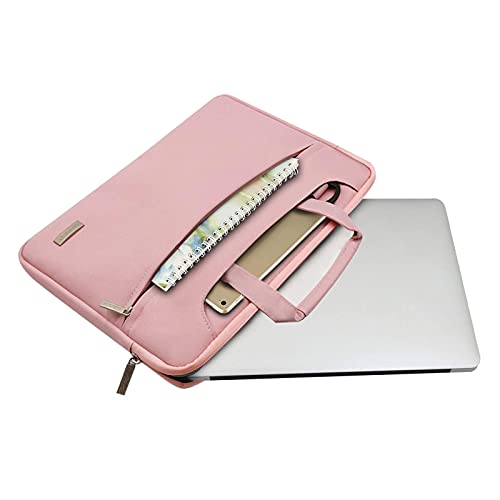 MOSISO Funda Protectora Compatible con MacBook Pro 16 2019 A2141/MacBook Pro 15-15.6/Surface DELL HP Acer ASUS de Portátil, Bolsa de Hombro Blanda Maletín Bandolera con Cinturón de Carro,Rosa