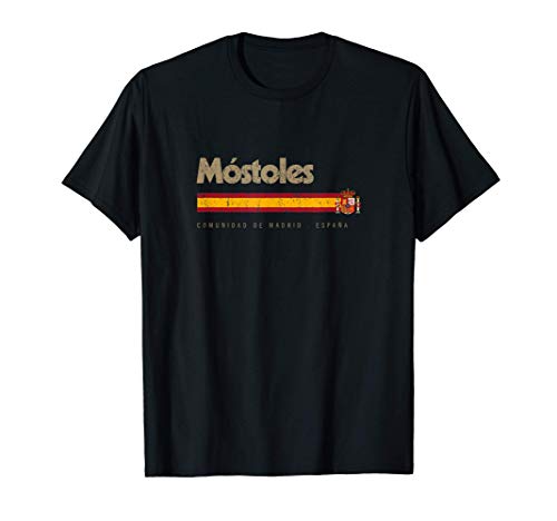 Móstoles Ciudad Española Vintage Bandera España Camiseta