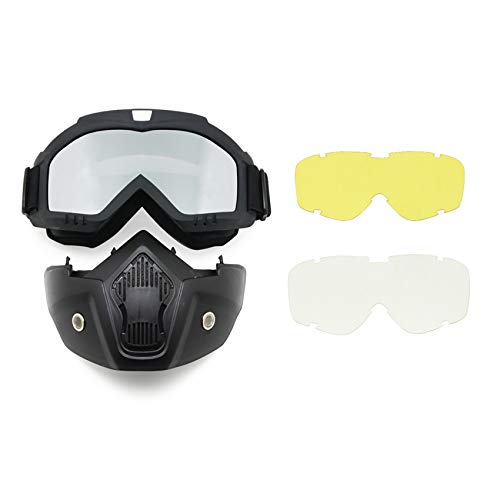 Motocicleta Bici de la Suciedad ATV Gafas Máscara Desmontable Proteger Acolchado Casco Gafas de Sol Montura en Carretera UV Gafas de Moto