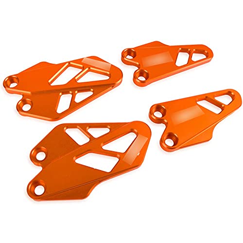 Motocicleta CNC Aluminio Protección de Estriberas Guardia del Talón para DUKE 125 250 390 2017-2020-Naranja