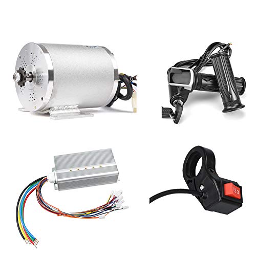 Motor de scooter eléctrico 48V 2000W Motor de accionamiento medio Controlador DC sin escobillas 45A con LCD Acelerador Interruptor de 3 velocidades para Go Kart ATV Bicicleta eléctrica