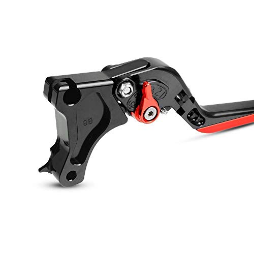 Motos Palancas de Embrague y Palanca de Freno para F800GS/Adventure F800R F800S F800GT F800ST F700GS F650GS-Negro+Negro+Rojo+Rojo