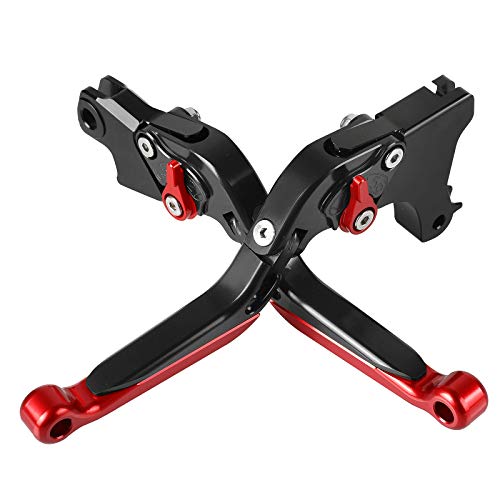 Motos Palancas de Embrague y Palanca de Freno para F800GS/Adventure F800R F800S F800GT F800ST F700GS F650GS-Negro+Negro+Rojo+Rojo