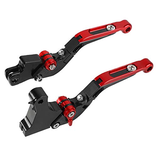 Motos Palancas de Embrague y Palanca de Freno para F800GS/Adventure F800R F800S F800GT F800ST F700GS F650GS-Negro+Negro+Rojo+Rojo