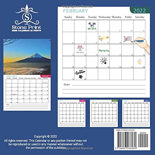 Mountain Calendar 2022: 16 Month Squire Calendar 2022